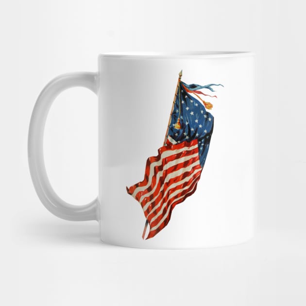 Vintage American Flag by MasterpieceCafe